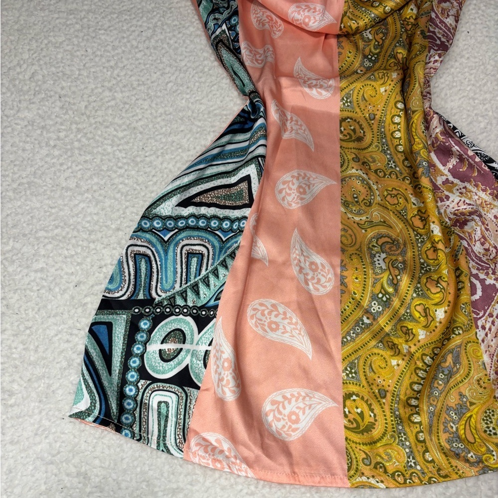 Missguided Women Multicolor Paisley Cowl Neck Cami Mini Dress - Picture 3 of 9